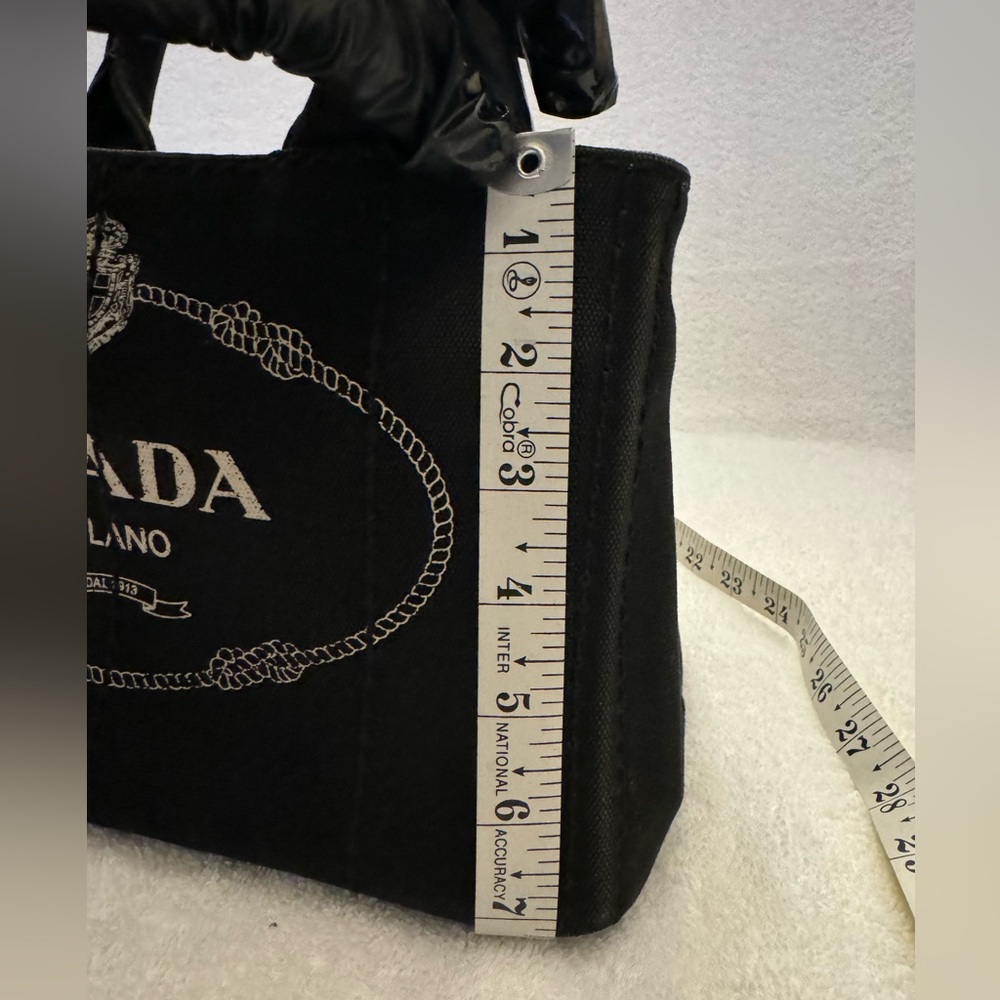 🚨SOLD🚨Prada Canapa Black Mini Canvas Handbag… - Picture 13 of 16